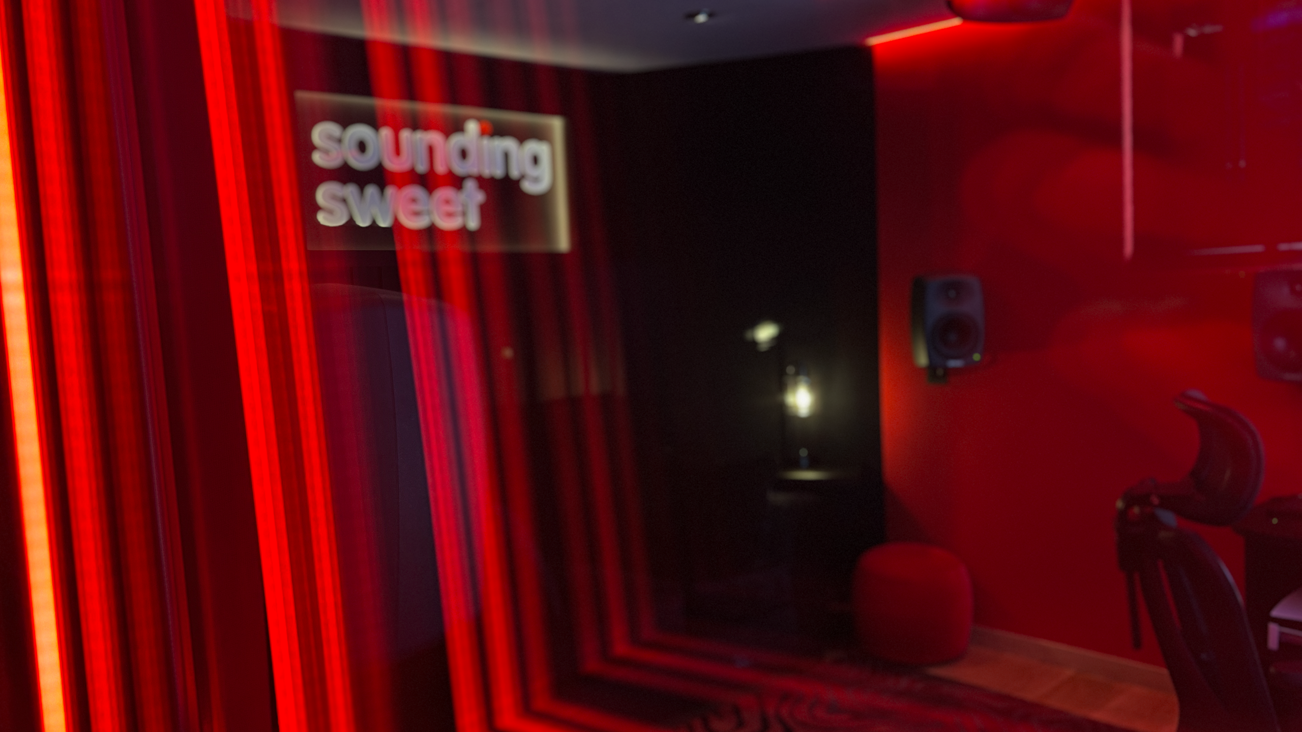 Surround speakers in recording studio